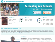 Tablet Screenshot of giauquefamilydental.com